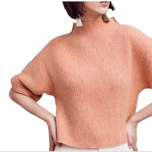 Moth Peach Cuffed Kimono Pullover Sweater